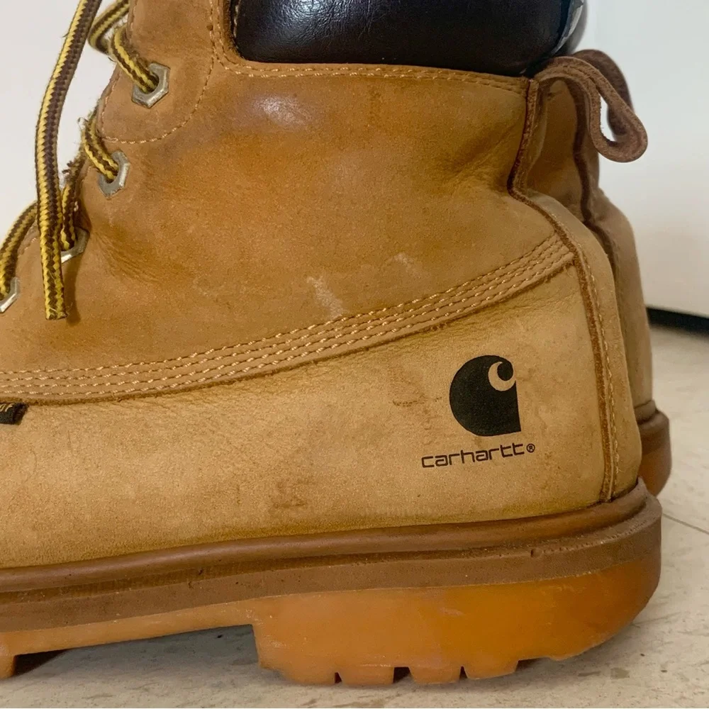 Men’s Carhartt Tan Work Boots Construction Utility Streetwear Gorpcore Y2K 10.5